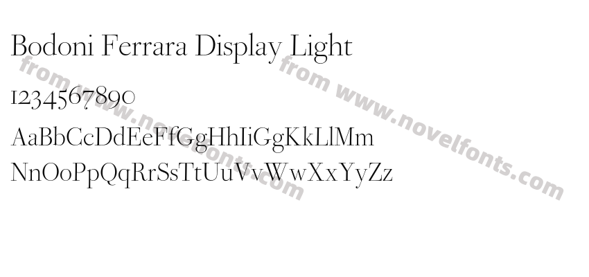 Bodoni Ferrara Display LightPreview