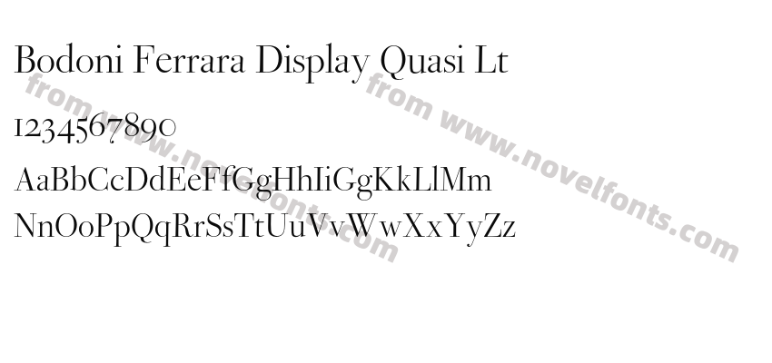 Bodoni Ferrara Display Quasi LtPreview