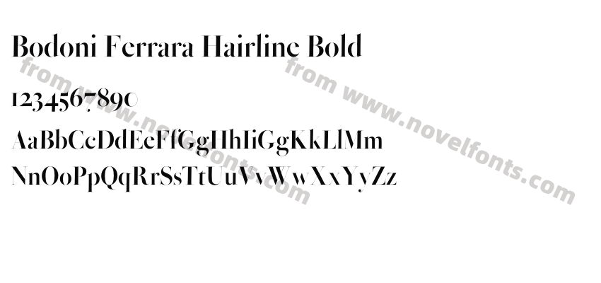 Bodoni Ferrara Hairline BoldPreview
