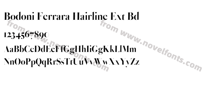 Bodoni Ferrara Hairline Ext BdPreview