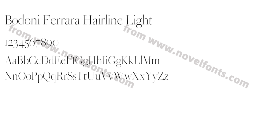 Bodoni Ferrara Hairline LightPreview