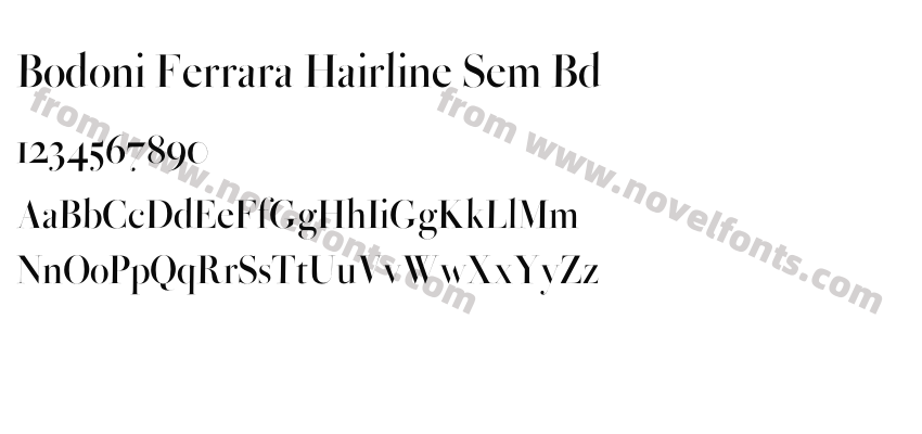 Bodoni Ferrara Hairline Sem BdPreview