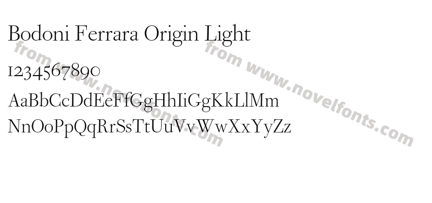 Bodoni Ferrara Origin LightPreview