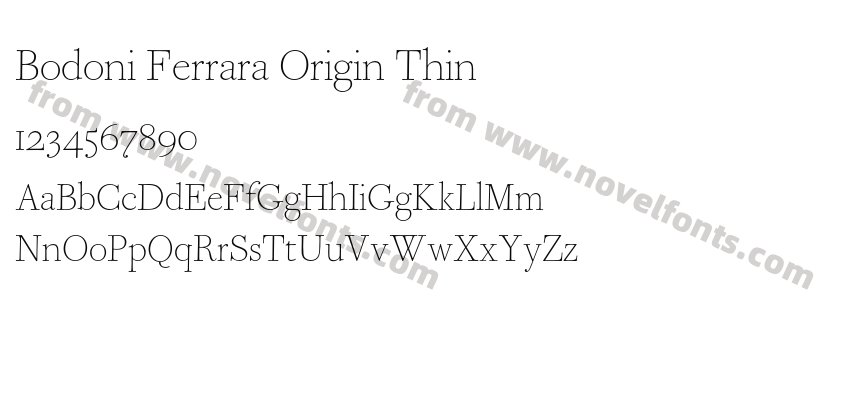 Bodoni Ferrara Origin ThinPreview