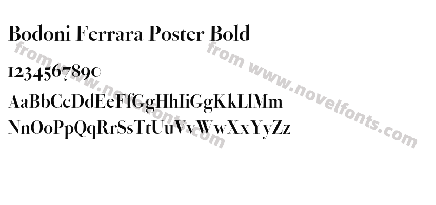 Bodoni Ferrara Poster BoldPreview