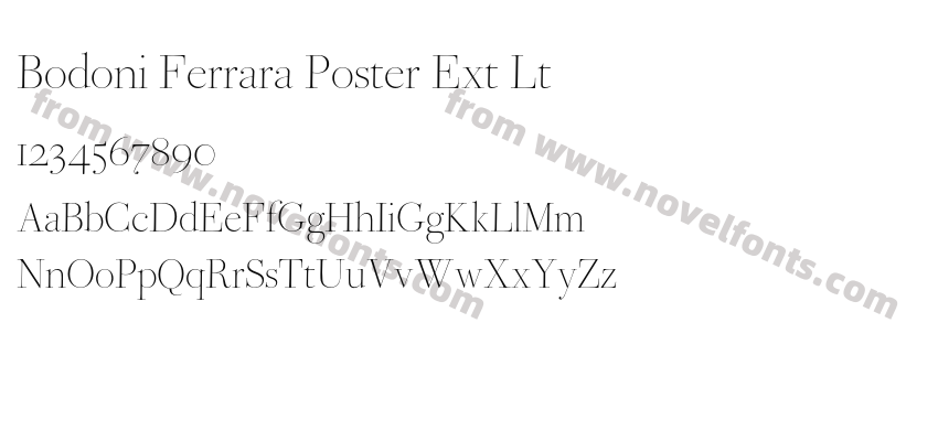 Bodoni Ferrara Poster Ext LtPreview