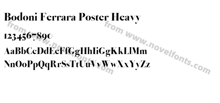 Bodoni Ferrara Poster HeavyPreview