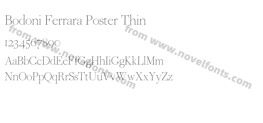 Bodoni Ferrara Poster ThinPreview
