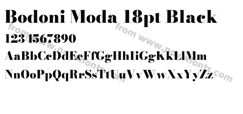 Bodoni Moda 18pt BlackPreview