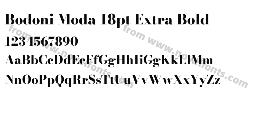Bodoni Moda 18pt Extra BoldPreview