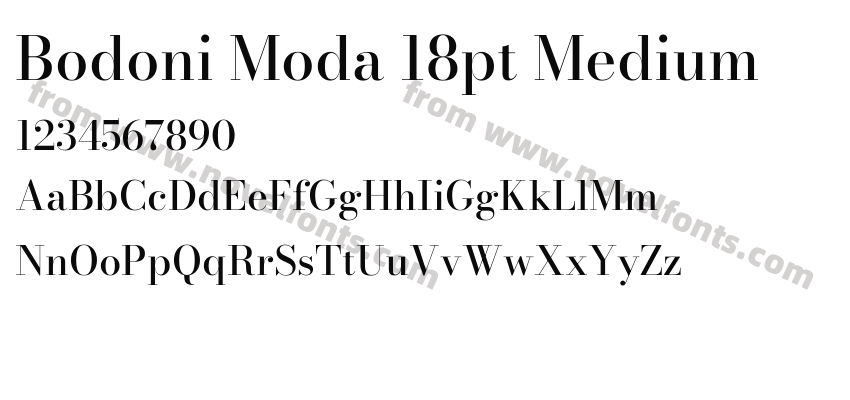 Bodoni Moda 18pt MediumPreview