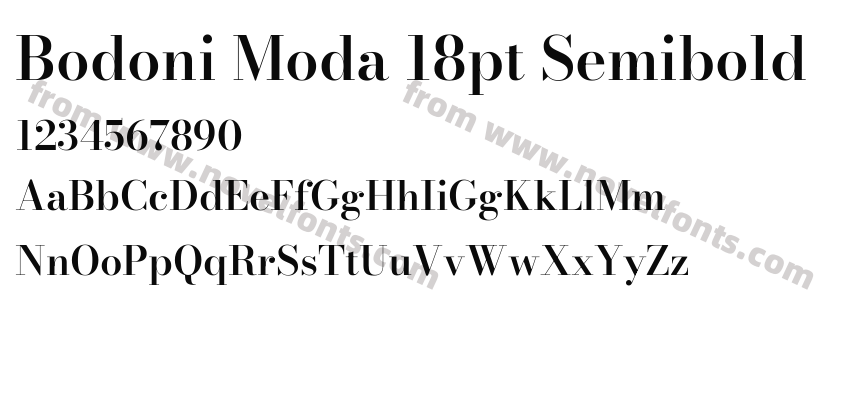 Bodoni Moda 18pt SemiboldPreview