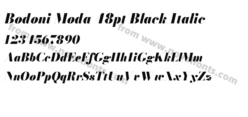 Bodoni Moda 48pt Black ItalicPreview