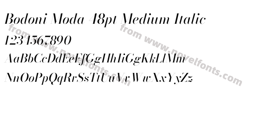 Bodoni Moda 48pt Medium ItalicPreview