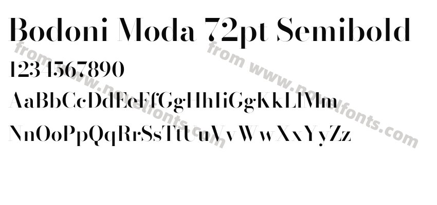 Bodoni Moda 72pt SemiboldPreview