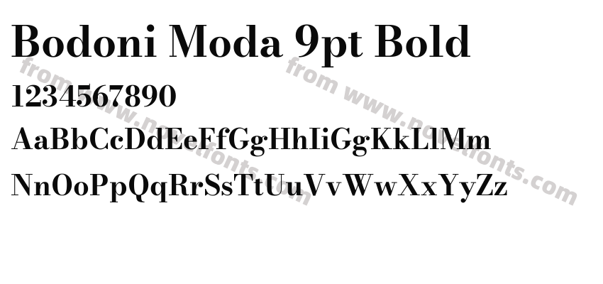 Bodoni Moda 9pt BoldPreview