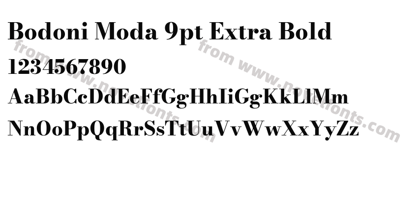 Bodoni Moda 9pt Extra BoldPreview