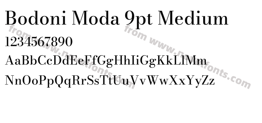 Bodoni Moda 9pt MediumPreview