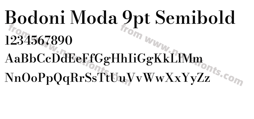 Bodoni Moda 9pt SemiboldPreview