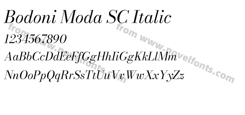 Bodoni Moda SC ItalicPreview