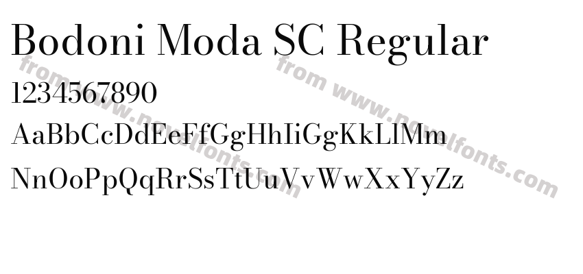 Bodoni Moda SC RegularPreview