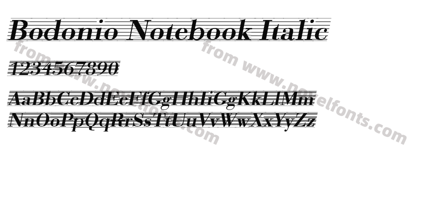 Bodonio Notebook ItalicPreview