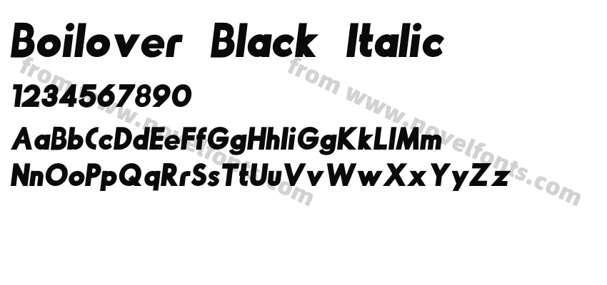 Boilover Black ItalicPreview