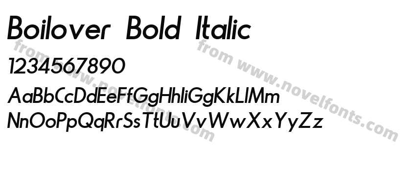 Boilover Bold ItalicPreview