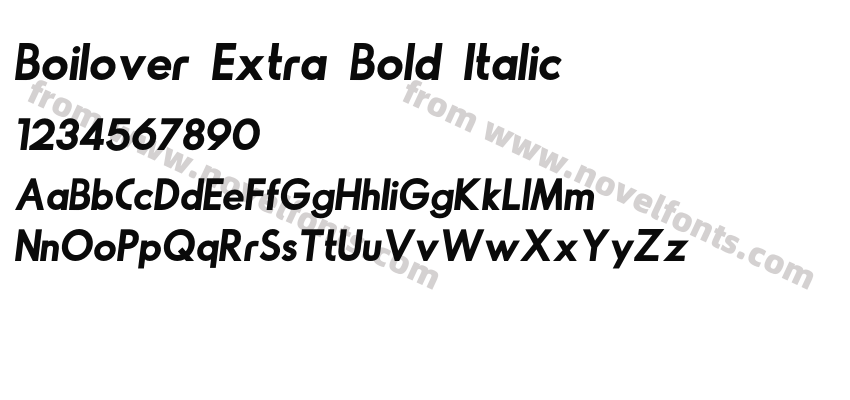 Boilover Extra Bold ItalicPreview