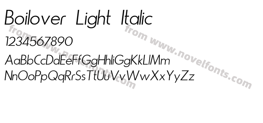 Boilover Light ItalicPreview
