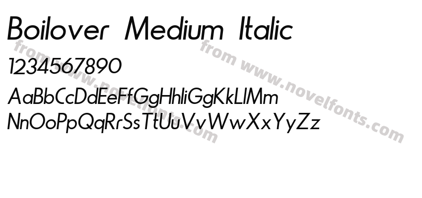 Boilover Medium ItalicPreview