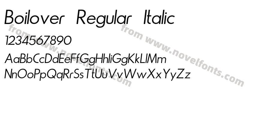 Boilover Regular ItalicPreview