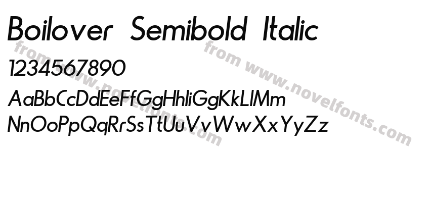Boilover Semibold ItalicPreview