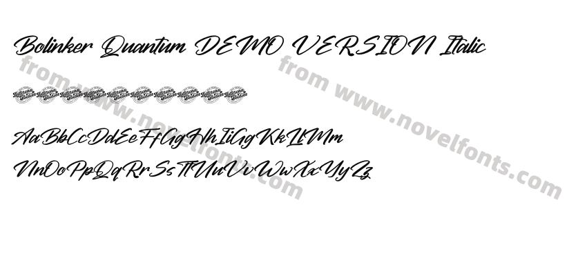 Bolinker Quantum DEMO VERSION ItalicPreview