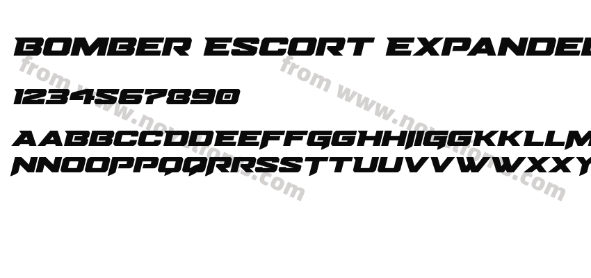 Bomber Escort Expanded ItalicPreview