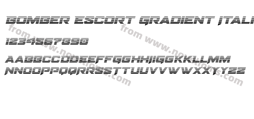 Bomber Escort Gradient ItalicPreview