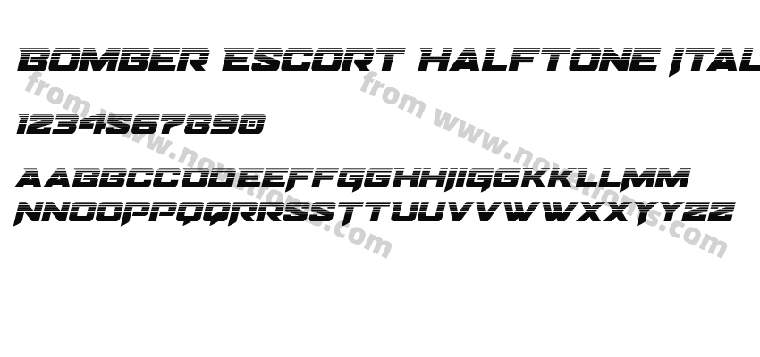 Bomber Escort Halftone ItalicPreview