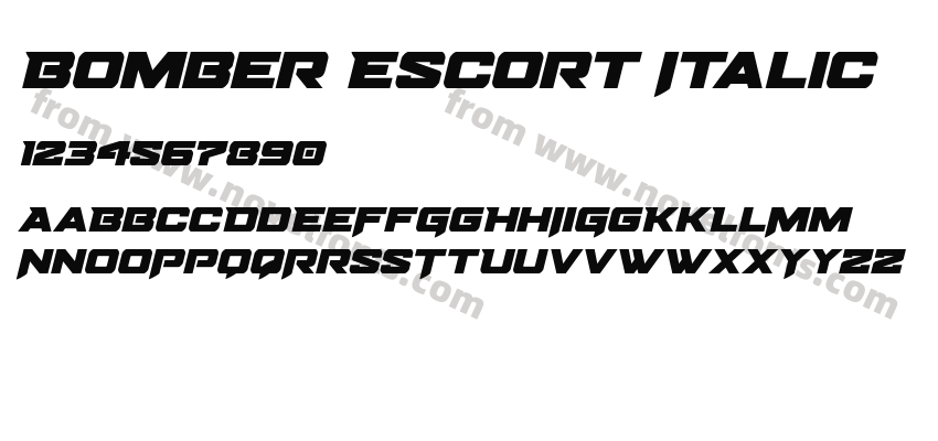 Bomber Escort ItalicPreview