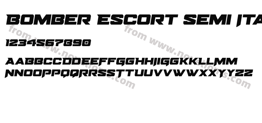 Bomber Escort Semi ItalicPreview