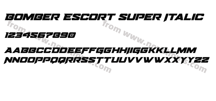 Bomber Escort Super ItalicPreview