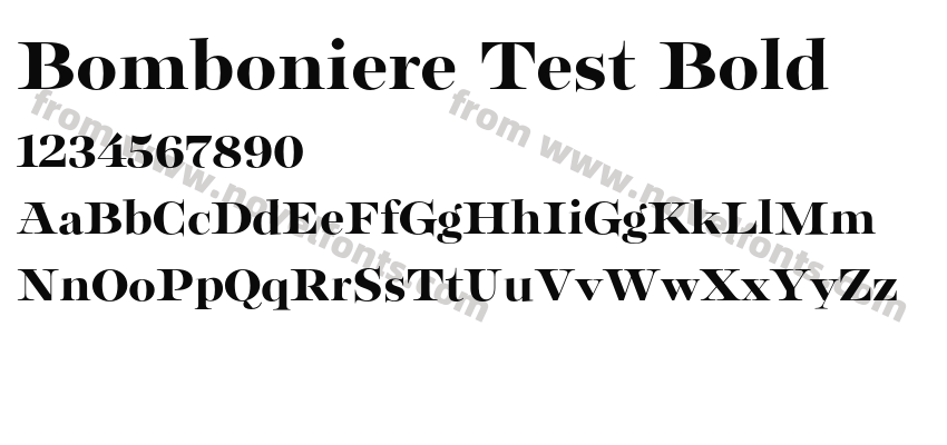 Bomboniere Test BoldPreview