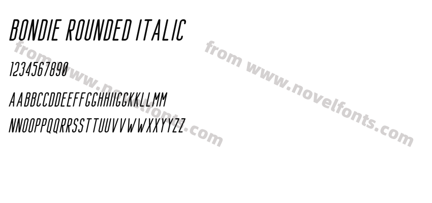 Bondie Rounded ItalicPreview