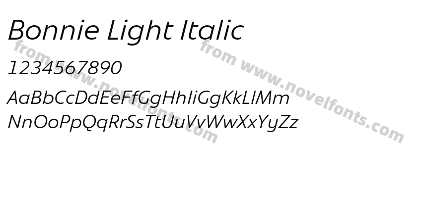 Bonnie Light ItalicPreview