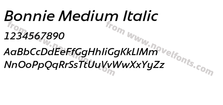 Bonnie Medium ItalicPreview