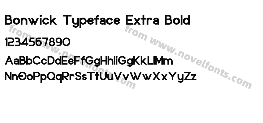 Bonwick Typeface Extra BoldPreview