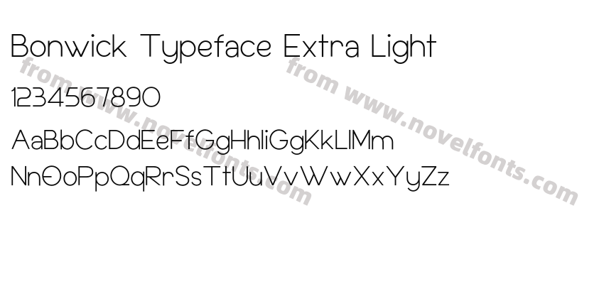 Bonwick Typeface Extra LightPreview