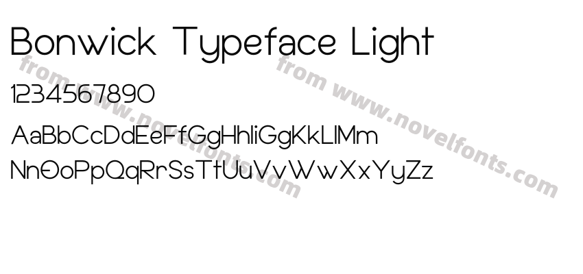 Bonwick Typeface LightPreview
