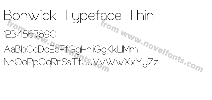 Bonwick Typeface ThinPreview