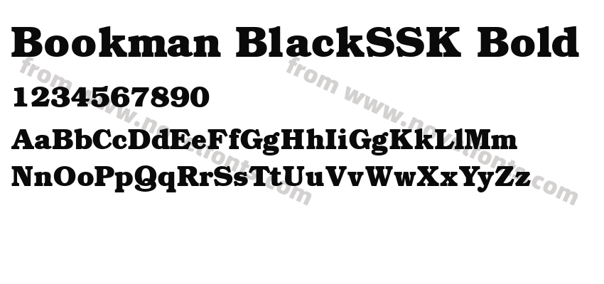 Bookman BlackSSK BoldPreview