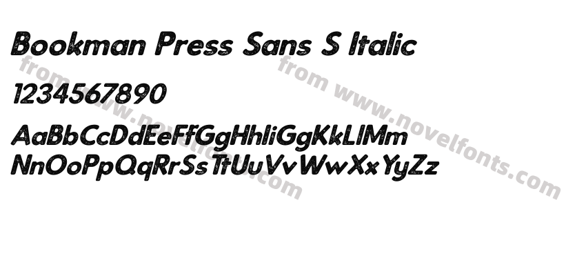 Bookman Press Sans S ItalicPreview